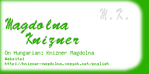 magdolna knizner business card